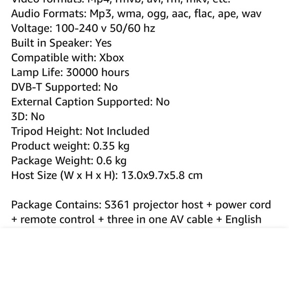 Mini portable LED/LCD projector 1080 P Brand new in box with everything - Picture 16 of 16